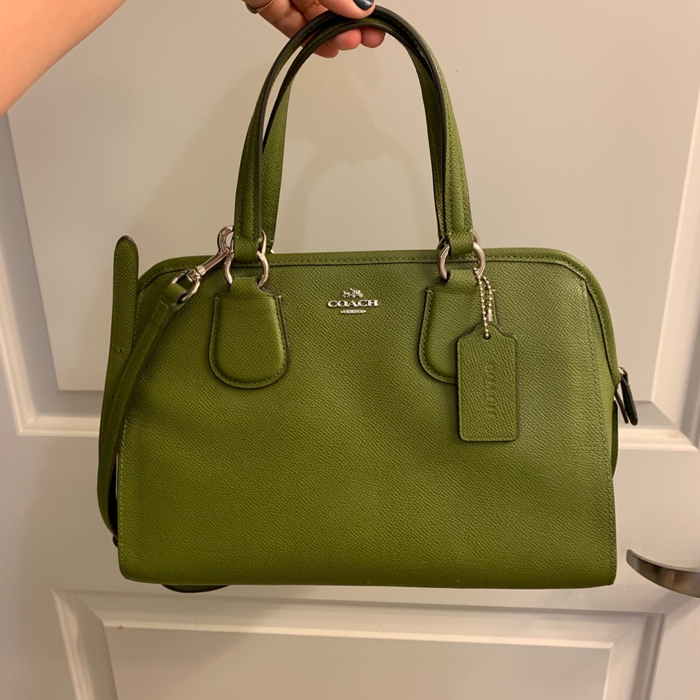 Limited Addition Olive Colored Crossbody Coach bag